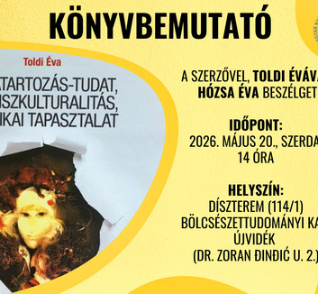 Újvidék: Toldi Éva könyvének bemutatója a Magyar Tanszéken - illusztráció