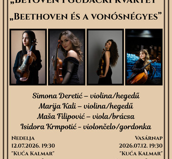 Szabadka: Vonósnégyes-koncert a Kalmár Házban - illusztráció