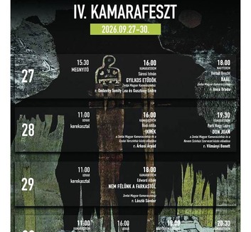 Szeptember 27-én kezdődik és négy napon át tart a IV. Kamarafeszt Zentán - illusztráció