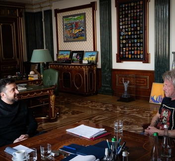 Az ukrán elnök fogadta Kijevben Sean Penn amerikai színészt - illusztráció