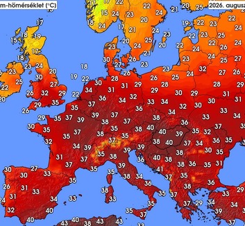 Hétfőn Magyarország volt Európa egyik legmelegebb országa - illusztráció
