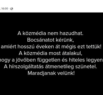 MTVA: A közösségi médiában is tarolt az M1 médiatörténeti felirata, közel 2 milliós megtekintés - illusztráció
