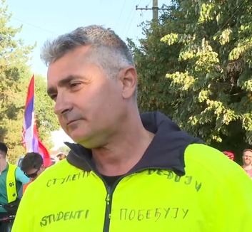 Srdanović is csatlakozott a Belgrádba tartó egyetemista menethez - illusztráció