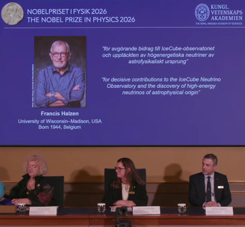 Francis Halzen részecskefizikus kapja idén a fizikai Nobel-díjat - illusztráció