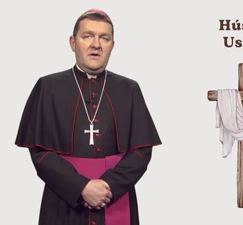 Feltámadásával Krisztus széttörte a halál bilincseit és megnyitotta a mennyország kapuját - illusztráció